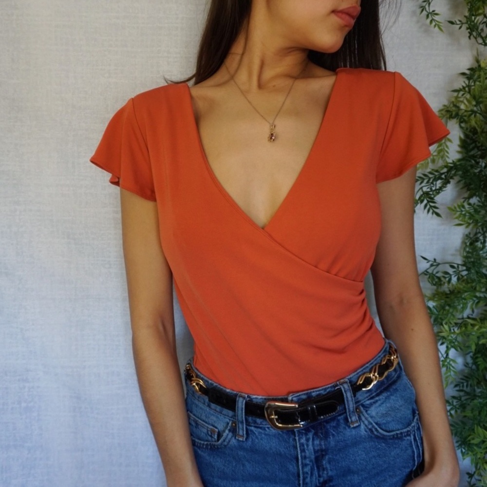 Jones New York petite orange blouse | PP